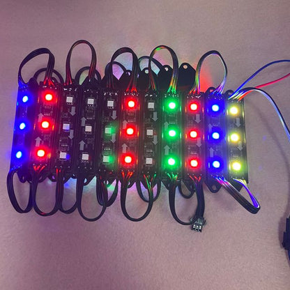 LED Addressable RGB pixel module IP68 0.72W/pixel 18awg DC12V 20pcs/string