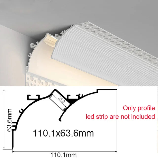 1m LED Aluminum Profile Top Corner Light