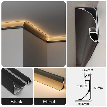 2m LED Aluminum Profile Top Corner