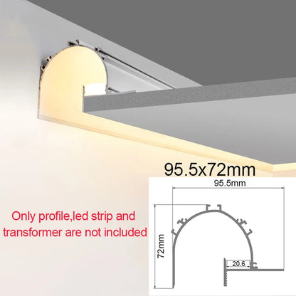 1m LED Aluminum Profile Top Corner Light