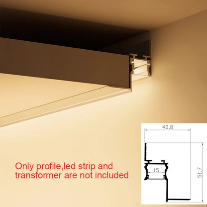 1m LED Aluminum Profile Top Corner Light