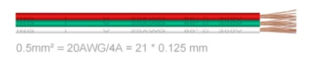 10m 20AWG (0.5mm2) 4-Core RGB LED Cable