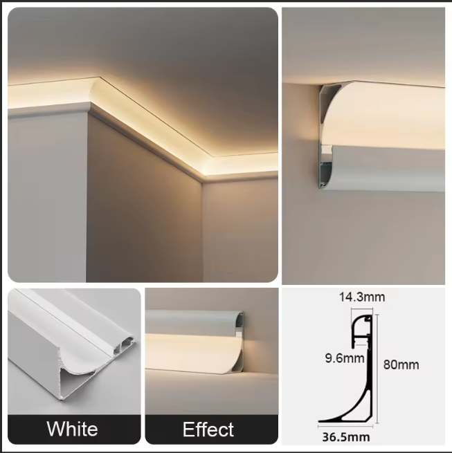 2m LED Aluminum Profile Top Corner