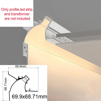 1m LED Aluminum Profile Top Corner Light