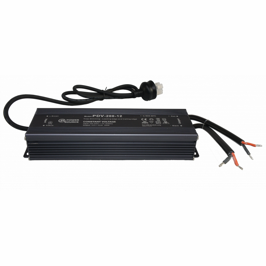 PS-PDV 200W 12v AUP 16.6A IP66 CV Dimmable LED Power Supply